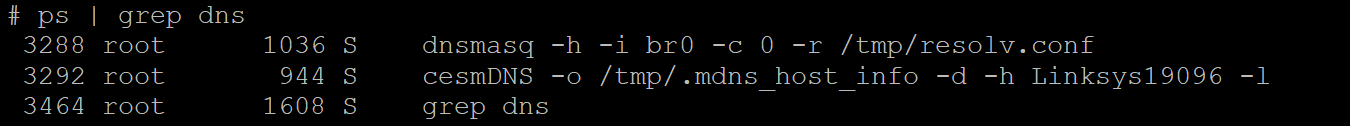 Picture of the output of ps | grep